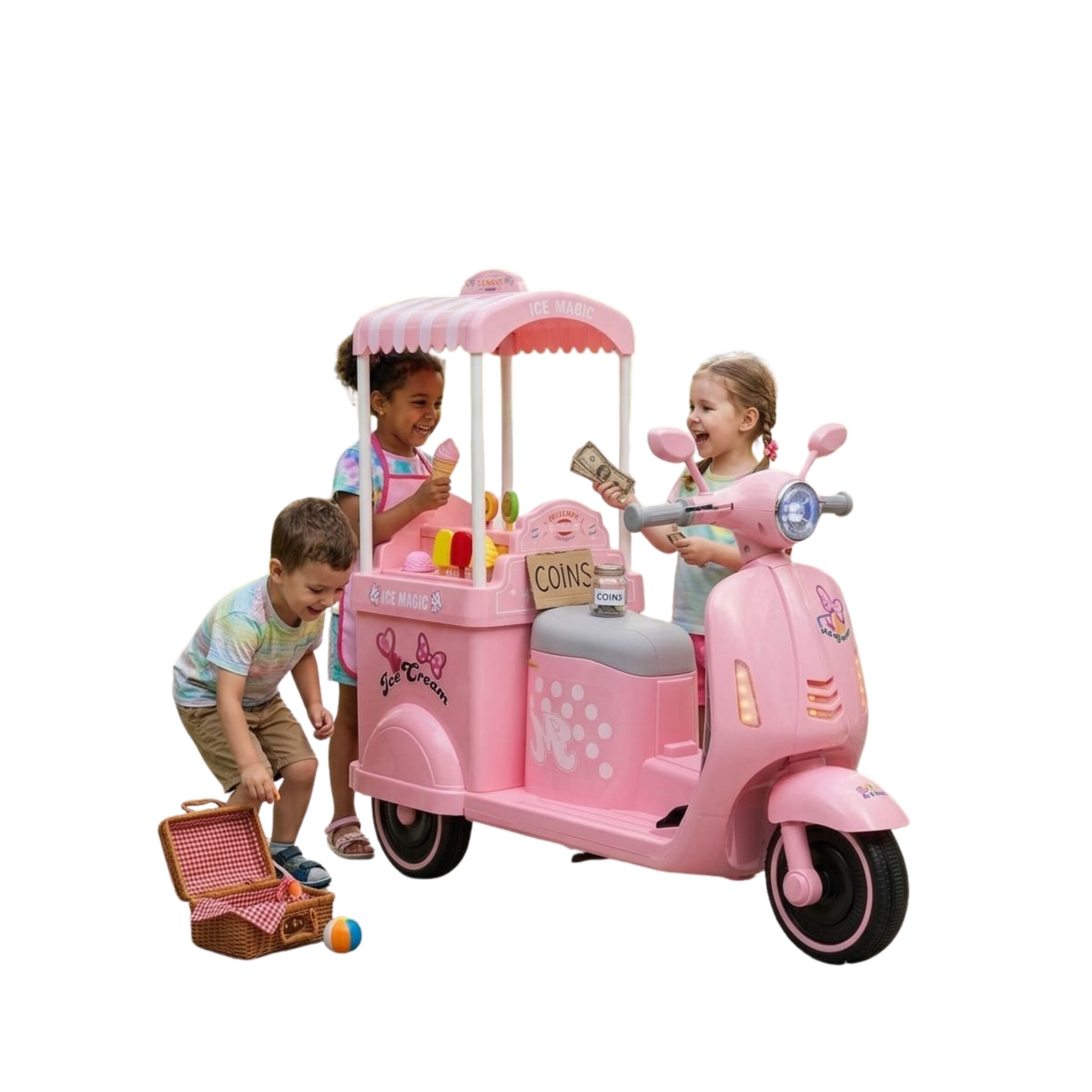 🍨 MOTO ELÉCTRICA ICE CREAM MAGIC (6 VOLT) 🛵✨