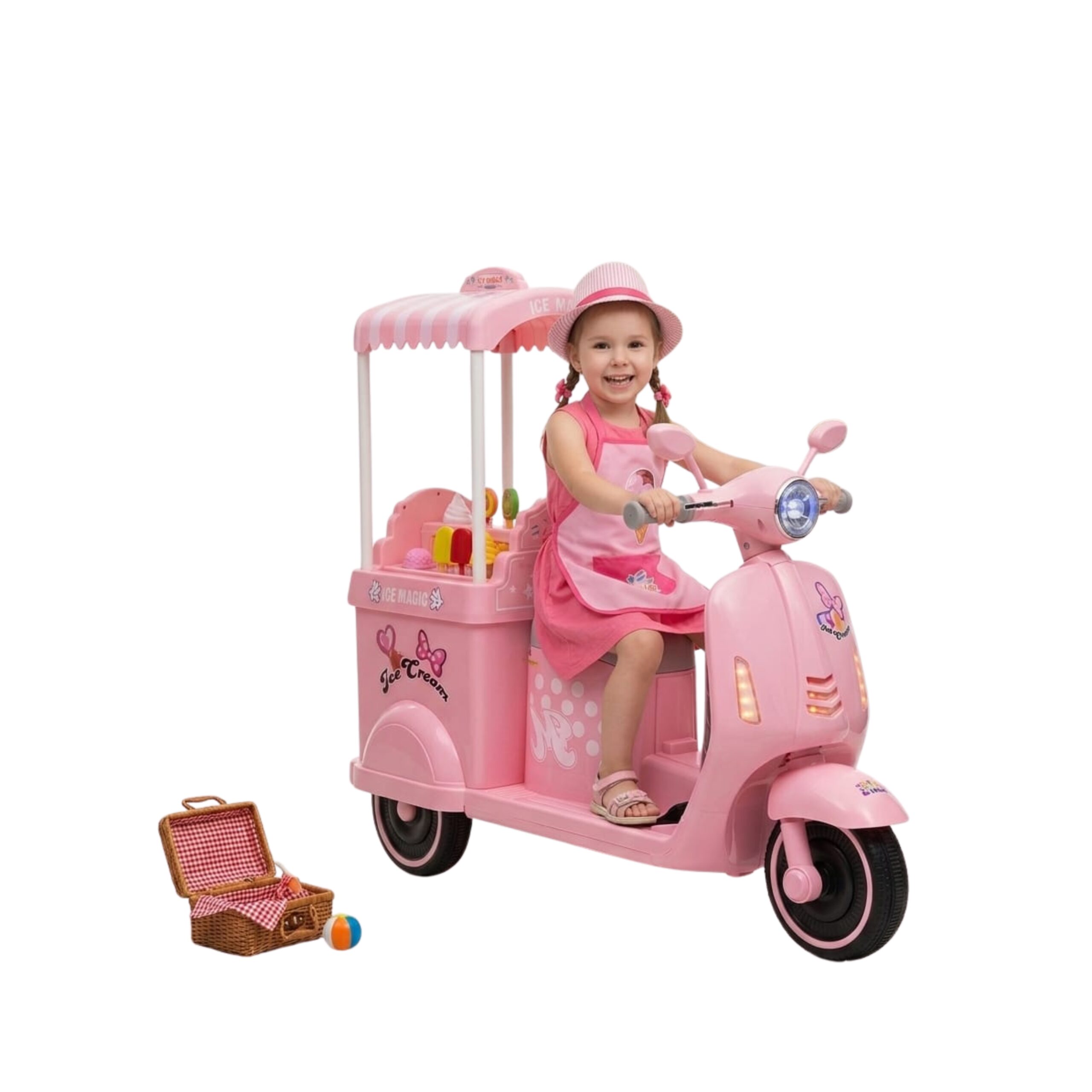 🍨 MOTO ELÉCTRICA ICE CREAM MAGIC (6 VOLT) 🛵✨ - Imagen 3